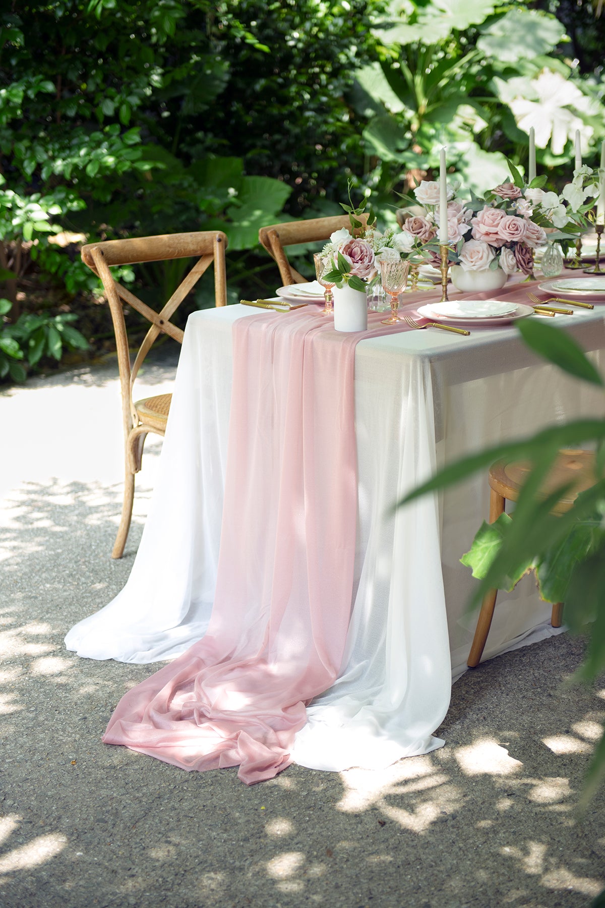 Table Linens in Dusty Rose, image size:1200x1800